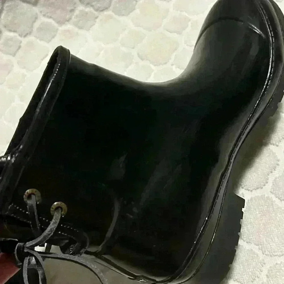 Sperry Walker Turf Rain Boot Black Womens Size 6 Waterproof Bow Tie Outdoor - Picture 10 of 10